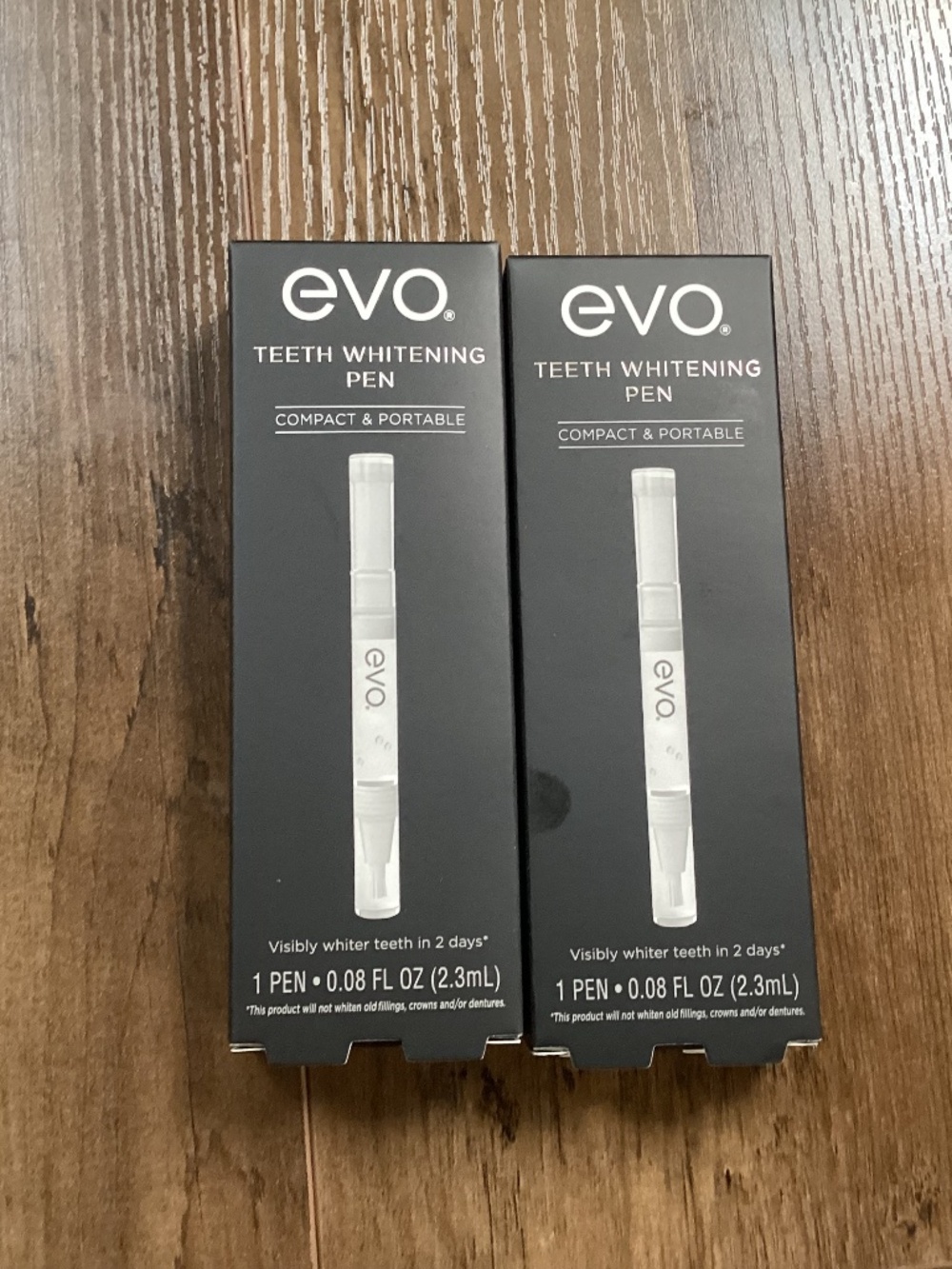 EVO Teeth Whitening Pen Bundle 2 pack 2.3 ml each NEW/Sealed